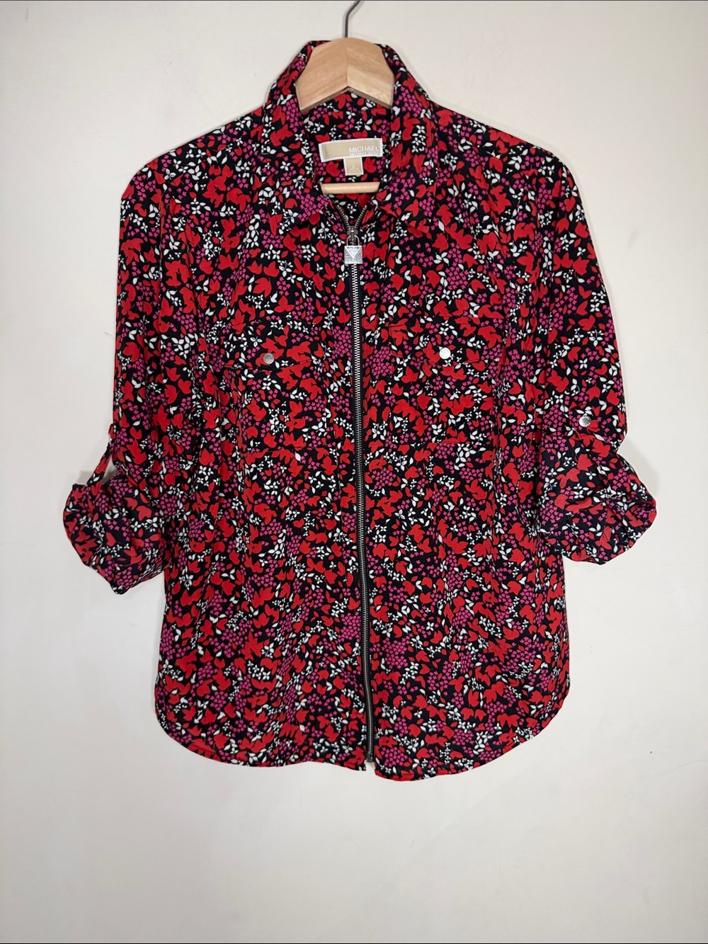 Micheal Kors Large Zip Up Blouse